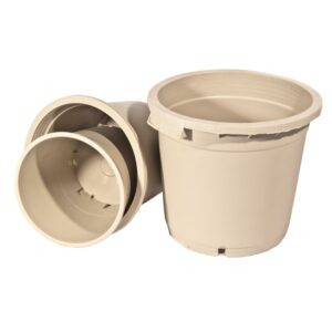 MACETA ALBER REDONDA BLANCA 25X24 (9 L) * MACETAS Y BANDEJAS