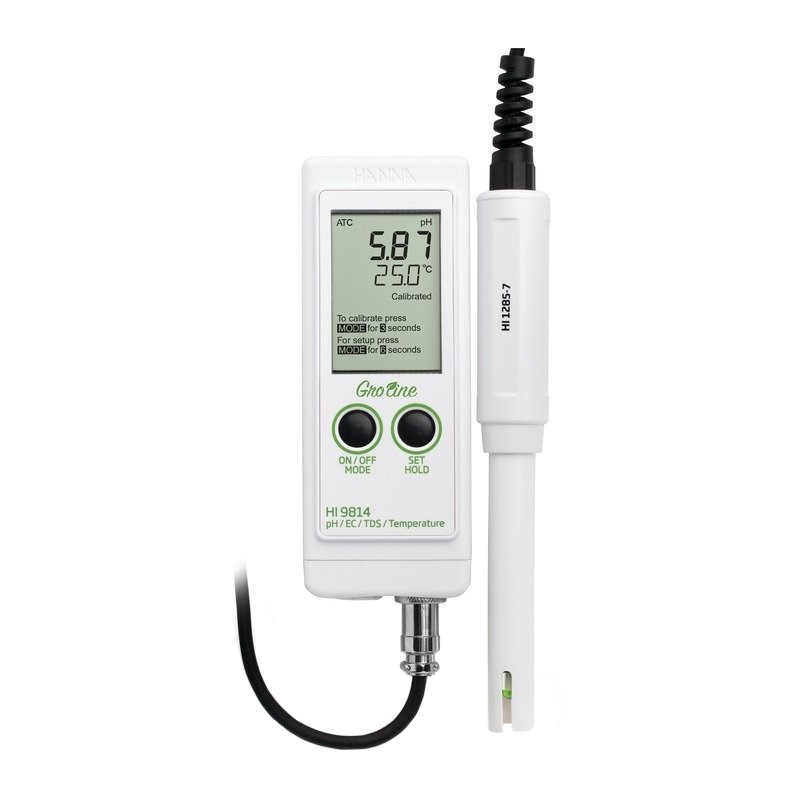 MEDIDOR PH/EC/TDS/TEMP HANNA HI 9814 * INSTRUMENTOS DE MEDIDA