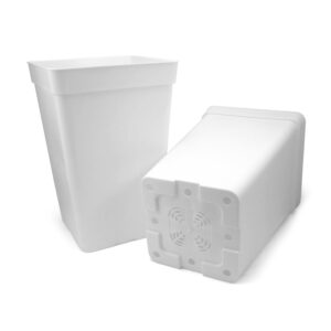 MACETA JBQ  CUADRADA BLANCA 27 x 27 x 40 (20 L) (20 UNIDADES) * MACETAS Y BANDEJAS