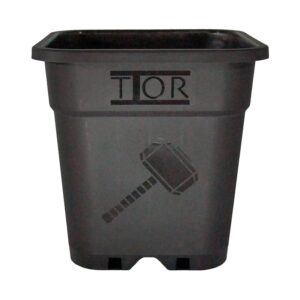 MACETA NEGRA CUADRADA 18 LTR  THOR ECO (30 UNIDADES) * MACETAS Y BANDEJAS