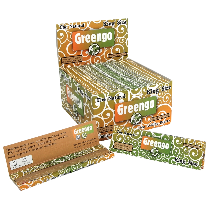 PAPEL DE FUMAR GREENGO KING SIZE SLIM (50 LIBRITOS) * GREENGO