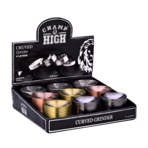 GRINDER CURVADO (50 MM) - DISPLAY 9 UNIDADES - COLORES VARIOS - CHAMP HIGH
