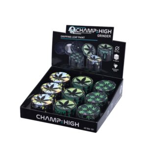 GRINDER DRIPPING LEAF PAINT (50 MM) 4-PARTES CHAMP HIGH (DISPLAY 9 UNIDADES)
