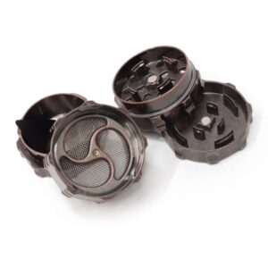 GRINDER CNC COBRE ENVEJECIDO, 4PARTES, 47MM * POLINIZADOR ALUMINIO MAGNETICO