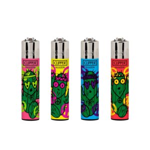 MECHERO CLIPPER CLASSIC LARGE HIPPIE CACTUS (DISPLAY 48 UDS)