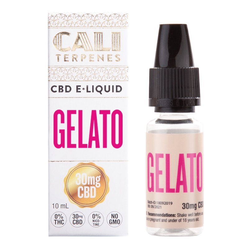 CALI TERPENES E-LIQUID GELATO 30 MG CBD (10 ML) *