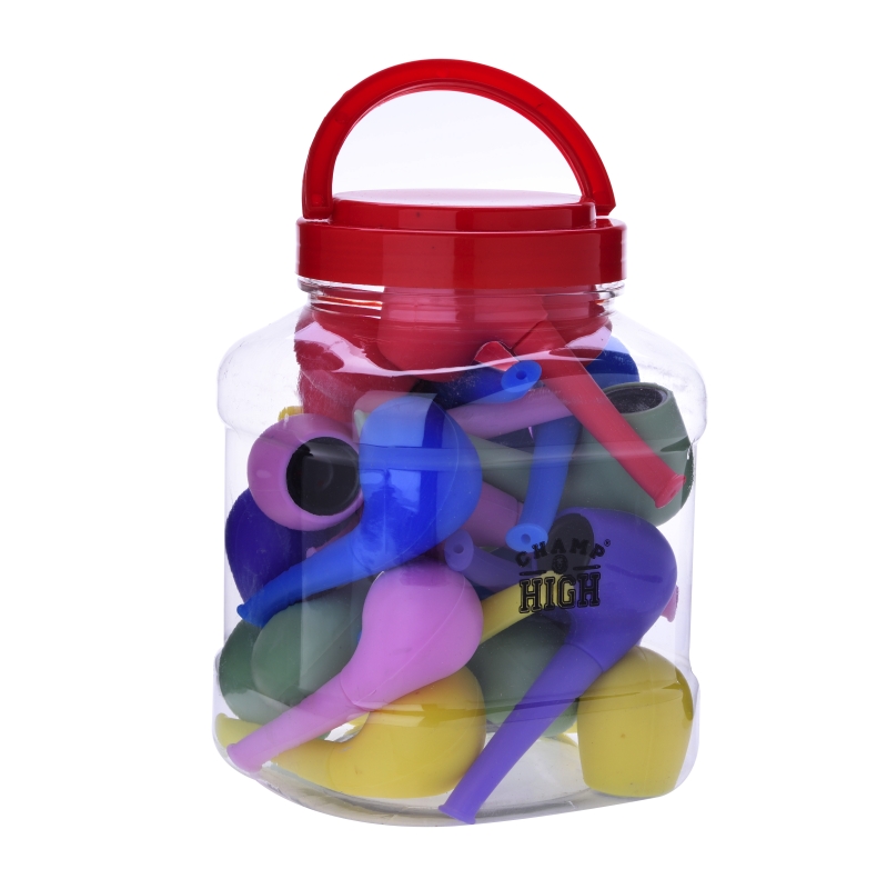 PIPA SILICONA - VARIOS COLORES - TARRO 24 UDS - CHAMP HIGH