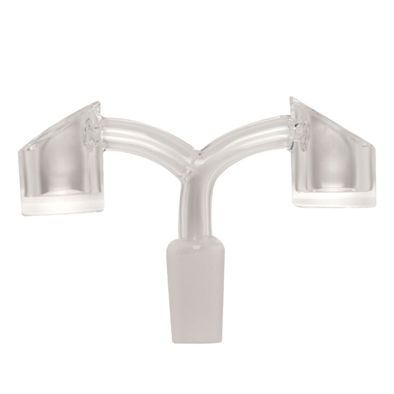 BANGER DOBLE DE CUARZO QNUBU COLORADO (ACOPLE MACHO) * PIPAS Y ACCESORIOS BHO