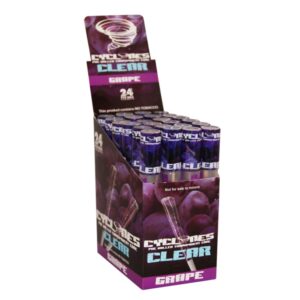 CYCLONES CLEAR GRAPE (UVA) (24 UNIDADES) * CONOS PREENROLLADOS