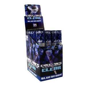 CYCLONES CLEAR BLUEBERRY (ARANDANO) (24 UNIDADES) * CONOS PREENROLLADOS