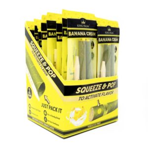 KING PALM DISPLAY BOX 20 SOBRES (2 X SLIM) BANANA CREAM