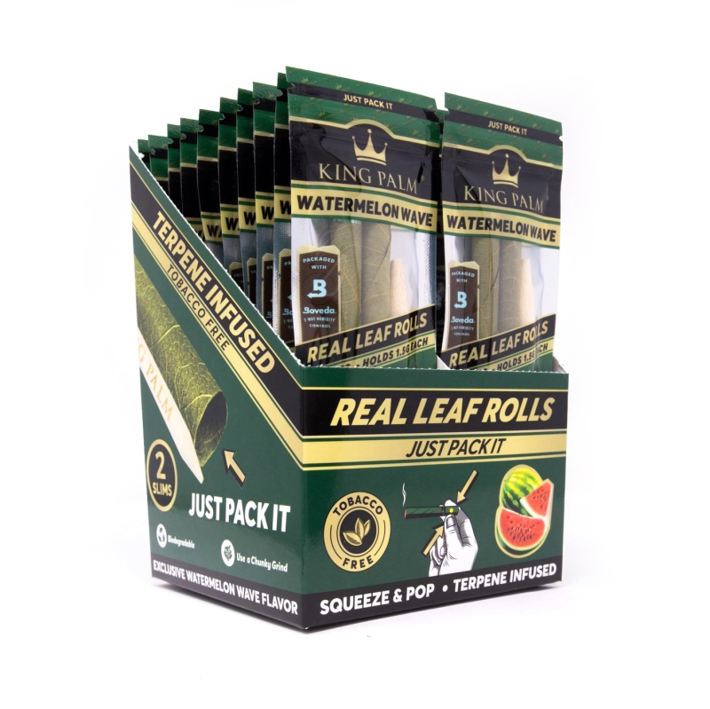 KING PALM DISPLAY BOX 20 SOBRES (2 X SLIM) WATERMELON