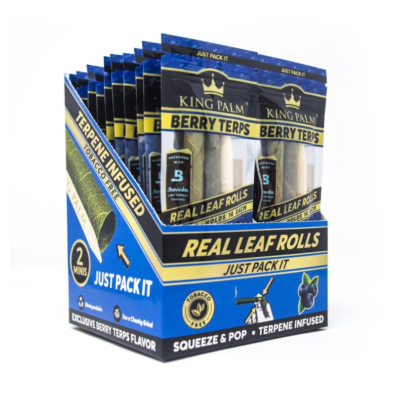 KING PALM DISPLAY BOX 20 SOBRES (2 X MINI) BERRY TERPS