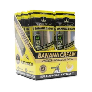 KING PALM DISPLAY BOX 20 SOBRES (2 X MINI) BANANA CREAM