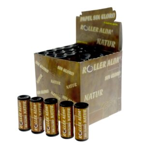 PAPEL ROLLER ALDA R-36 NATURAL (EXPOSITOR 50 UNIDADES) * PAPEL DE FUMAR ALDA