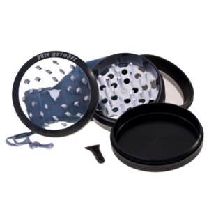 PLZ. PURE GRINDER CLEAR TOP 63MM NEGRO * POLINIZADORES ALUMINIO MAGNETICO