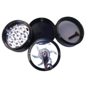 PLZ. PURE GRINDER CLEAR TOP ROLLER 63MM NEGRO * POLINIZADORES ALUMINIO MAGNETICO