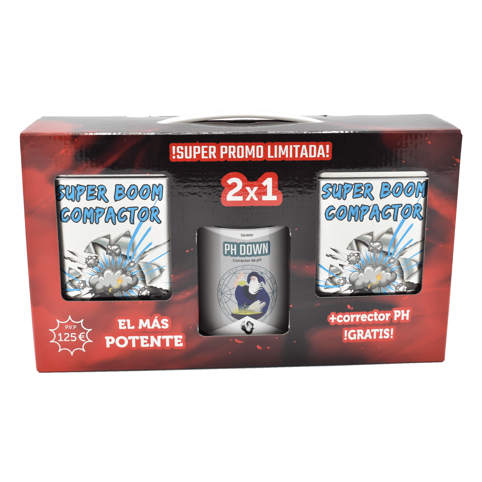 Pack 2x1 Super Boom Compactor 390gr + Corrector PH 600ml GRATIS